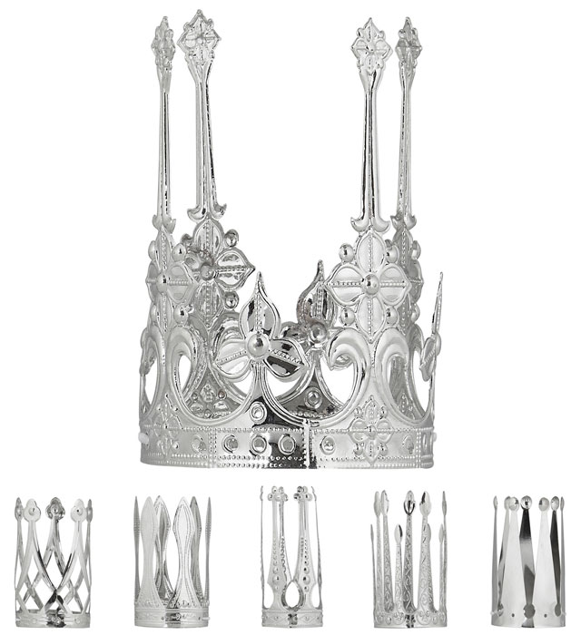 "COURONNE EN ALUMINIUM" 6 styles ass.