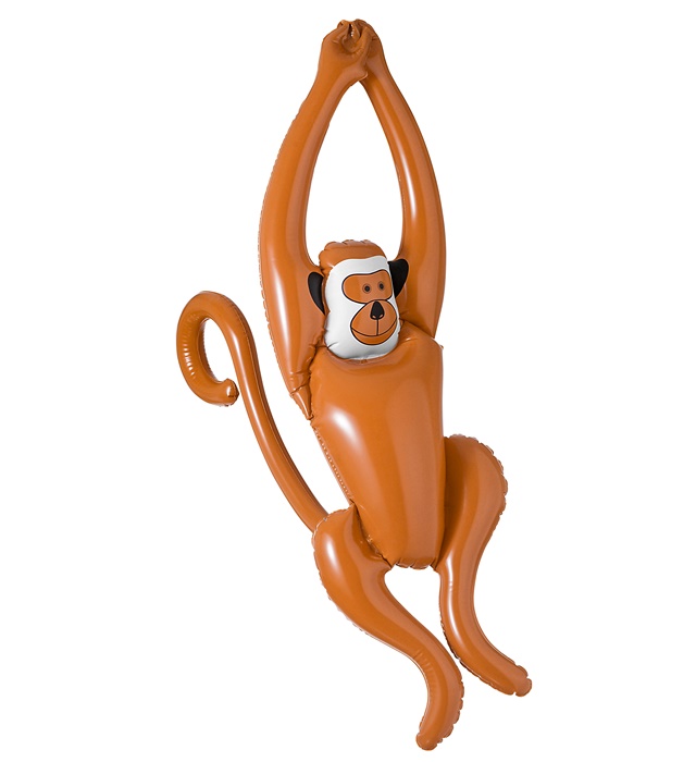 "SINGES SE BALANCANT GONFLABLES" 90 cm - set de 12