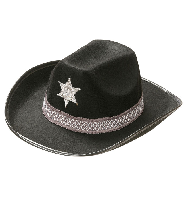 "CHAPEAU DE SHERIFF" noir