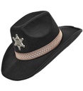 "CHAPEAU DE SHERIFF" noir