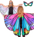 "AILES PAPILLON  ET MASQUE VIOLET/ROSE (ailes 100x70cm)