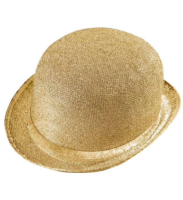 [2494G] "CHAPEAU MELON DORE EN LUREX"