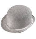 "CHAPEAU MELON ARGENTE EN LUREX"
