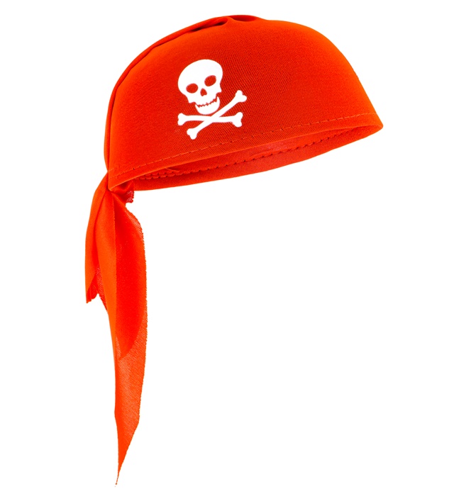 "COIFFE DE PIRATE ROUGE"