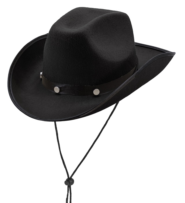 "CHAPEAU DE COW-BOY AVEC CLOUS" - couleur noire