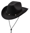 "CHAPEAU DE COW-BOY AVEC CLOUS" - couleur noire