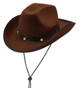 "CHAPEAU DE COW-BOY AVEC CLOUS" - couleur marron