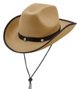"CHAPEAU DE COW-BOY AVEC CLOUS" - couleur beige