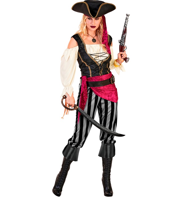 "PIRATE" (chemise avec gilet, pantalon,ceinture, bandeau, chapeau)