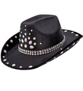"CHAPEAU DE COW BOY DIAMANTS NOIRS"