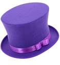 "HAUT-DE-FORME VIOLET EN FEUTRE EFFET LAINE" 16 cm