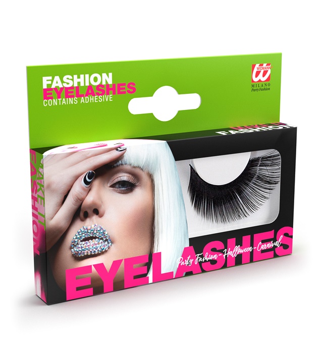 [2573F] "FAUX CILS EXTRA LONGS NOIRS" avectube de colle