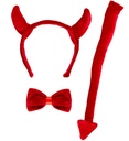 Set de "DIABLE" cornes, noeud papillon queue