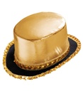 "HAUT-DE-FORME LAME OR AVEC BORDURE EN PAILLETTES" 11 cm