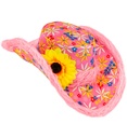 "CHAPEAU IBIZA AVEC BORDURE PELUCHE ET TOURNESOL" rose