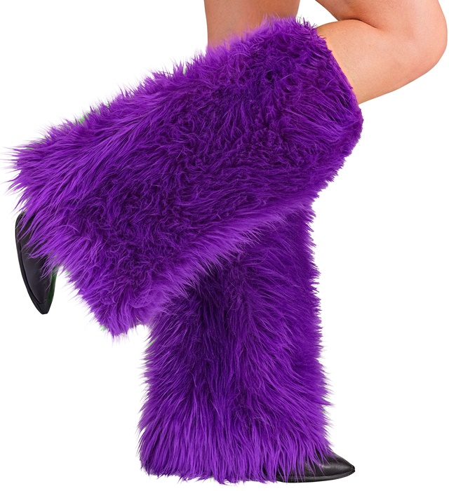 "JAMBIERES PELUCHE VIOLETTES"