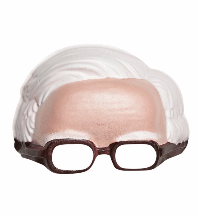 [2650M] "MASQUE SANS MENTON AVEC CHEVEUX BLANCS ET LUNETTES"