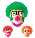 "MASQUE CLOWN AVEC CHEVEUX" plastique - 3 styles ass.