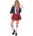 "ECOLIERE ZOMBIE" (veste avec chemise, jupe, cravate, chaussettes)