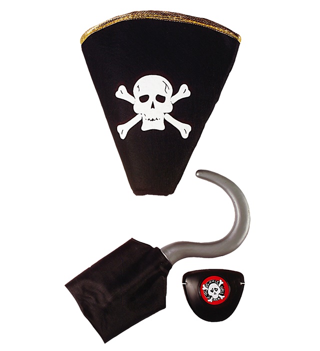 " SET PIRATE" (chapeau, crochet, cache-oeil)