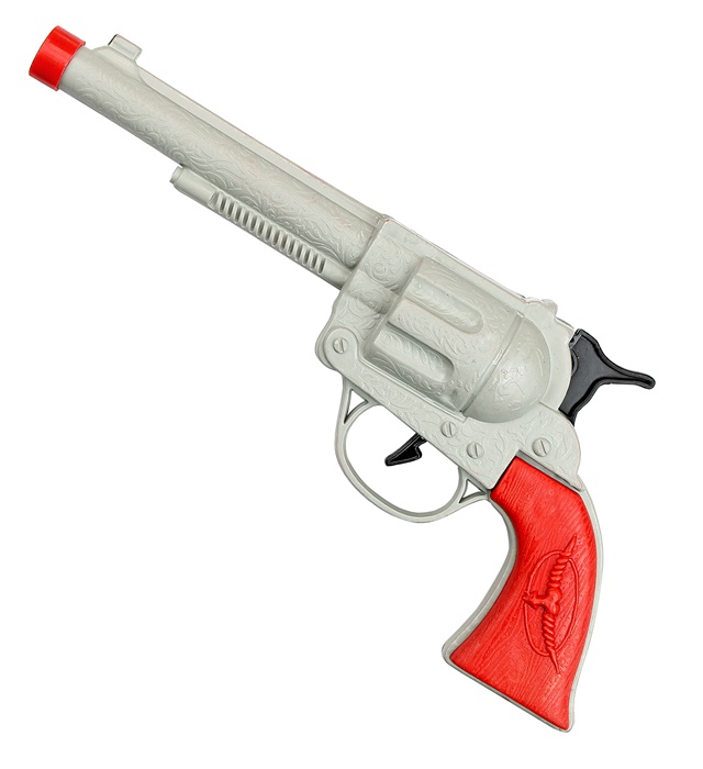 "PISTOLET COWBOY GRIS" 23 cm