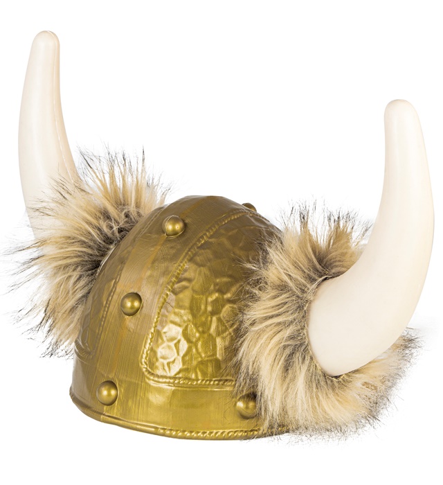[2809K] "CASQUE DE VIKING DELUX" avec fourrure