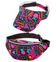 "MODE FUNK ANNEES 80 - funky black" (visière et sac ceinture)