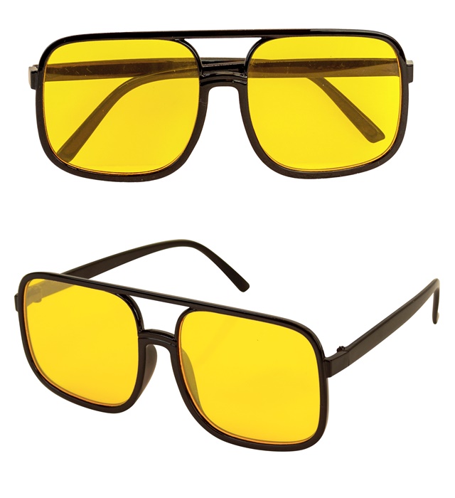"LUNETTES HIP HOP ANNEES 90 AVEC VERRES JAUNES"