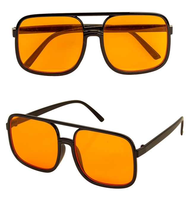 "LUNETTES HIP HOP ANNEES 90 AVEC VERRES ORANGE"