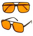"LUNETTES HIP HOP ANNEES 90 AVEC VERRES ORANGE"