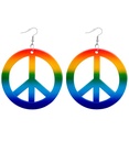 "BOUCLES D'OREILLES HIPPIE ARC EN CIEL"