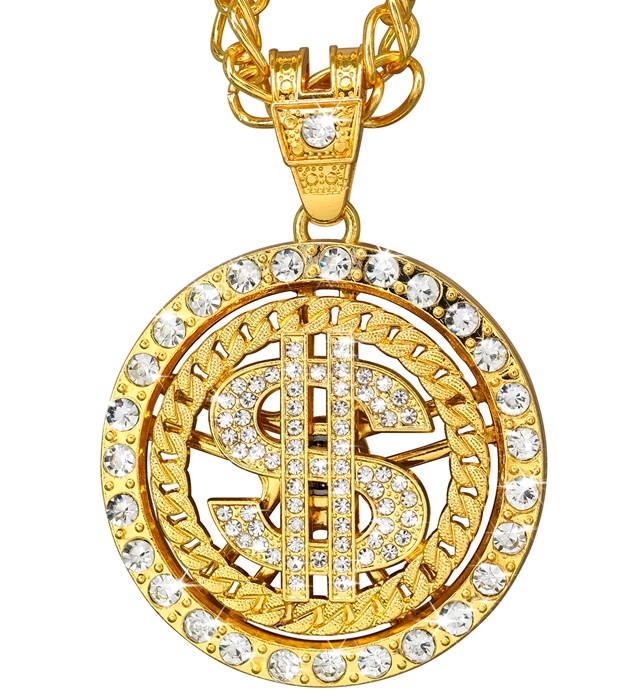 "COLLIER DOLLAR STRASS" 70 cm