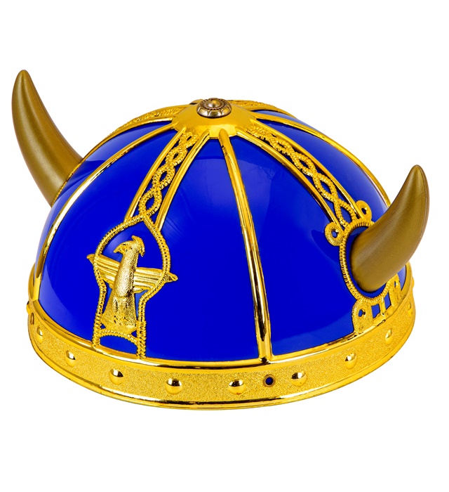 "CASQUE DE VIKING" métallisé en plastique dure