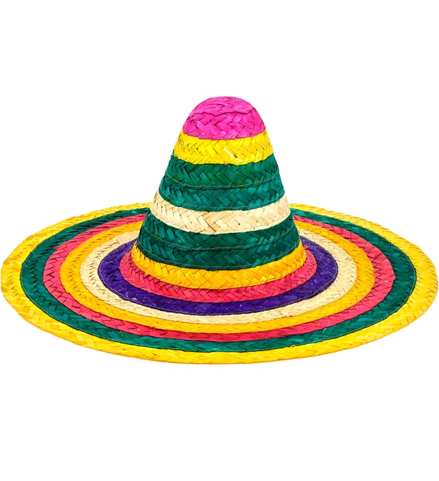 "SOMBRERO MULTICOULEUR" 50 cm