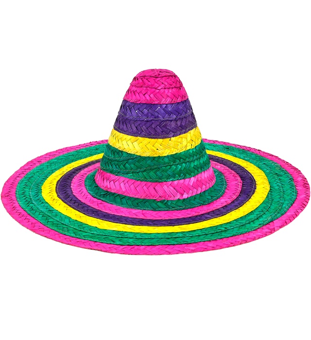 "SOMBRERO MULTICOULEUR" 50 cm