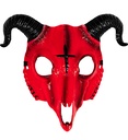 "MASQUE BÉLIER STANIQUE PLASTIQUE DUR ROUGE"