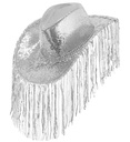 "CHAPEAU COWBOY EN PAILLETTES AVEC STRASS ET FRANGES"