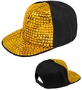 "MINI CHAPEAU HIP HOP AVEC CLOUS OR"