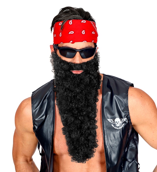 "MAXI BARBE NOIRE AVEC MOUSTACHE"