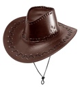"CHAPEAU DE COW-BOY MARRON AVEC IMPRESSIONS" Façon cuir