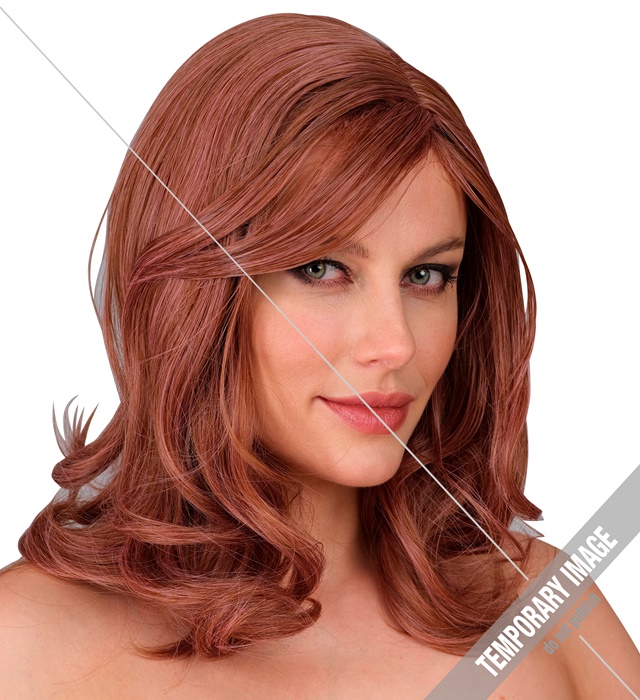 "PERRUQUE CHEVEUX DE REVE BELLE BRUN-ROSE" en boite couleur