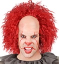 "CALOTTE CLOWN EFFRAYANT VINTAGE  AVEC CHEVEUX ROUGES" en boite