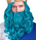 "PERRUQUE POSEIDON/NEPTUNE AVEC BARBE ET MOUSTACHE" en boite