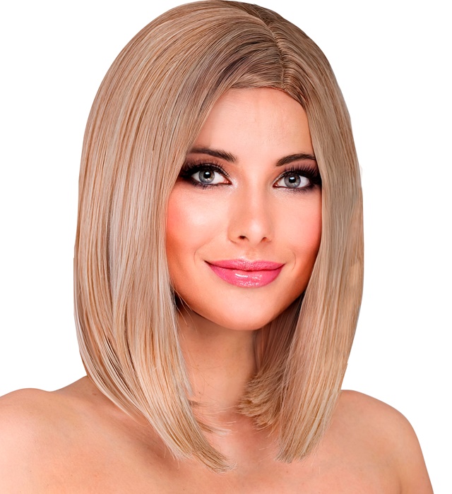 "PERRUQUE CHEVEUX DE REVE BLONDE - MARRON" en boite couleur