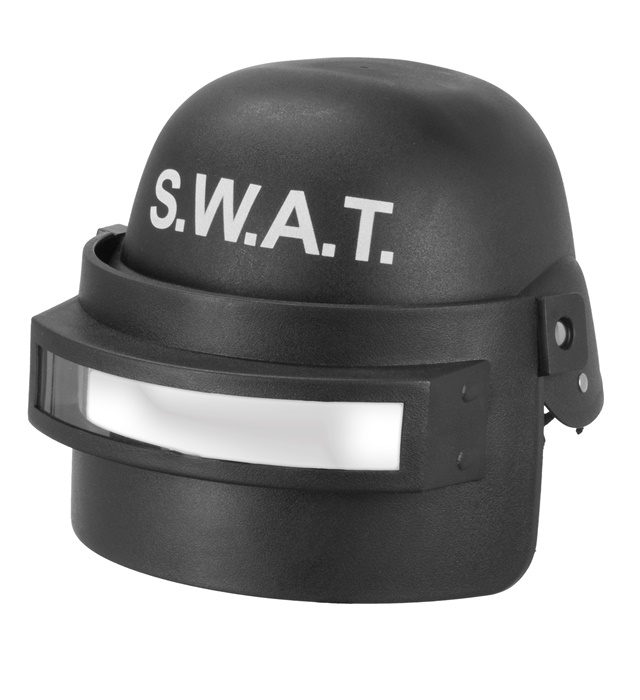 "CASQUE S.W.A.T. AVEC VISIÈRE" en plastique dur - taille enfant