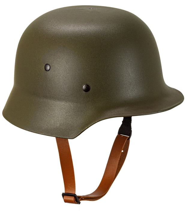 "CASQUE MILITAIRE VERT" en plastique rigide - taille adulte