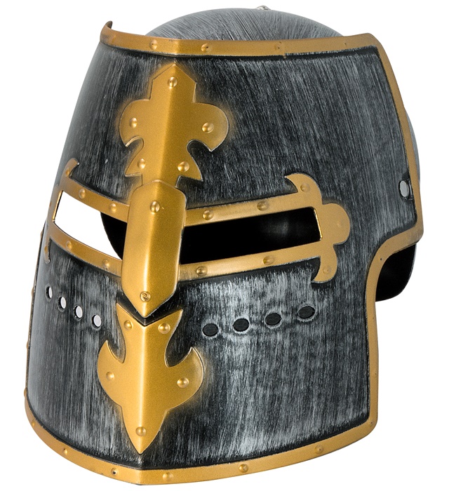 "CASQUE DE CHEVALIER MÉDIÉVAL AVEC VISIÈRE" en plastique dur - taille enfant