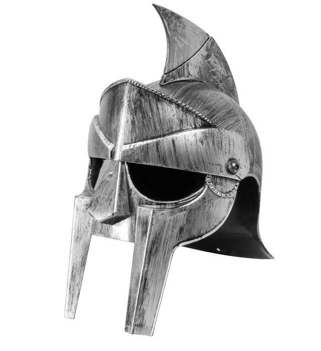 "CASQUE GLADIATEUR AVEC VISIÈRE" en plastique dur - taille adulte