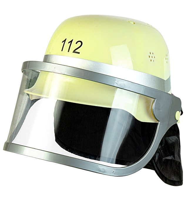 "CASQUE DE POMPIER ALLEMAND" en plastique dur - taille enfant