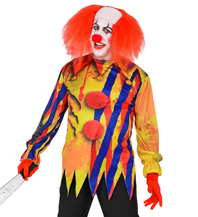 "CLOWN HORREUR" (tee - shirt à manches longues avec impression subliminale photorealistique)